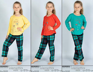 Комплект домашнього одягу для дівчинки: футболка довгий рукав+штани, VS