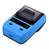 Портативний 2" термопринтер USB Bluetooth NFC Ukrmark DP23BL блакитний, фото 3