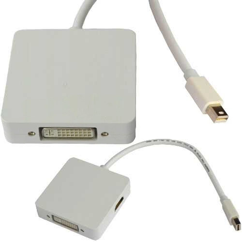Перехідник, штекер mini Display Port - Digi-Port: HDMI, DVI, Display Port (3 в 1) 0,2 м