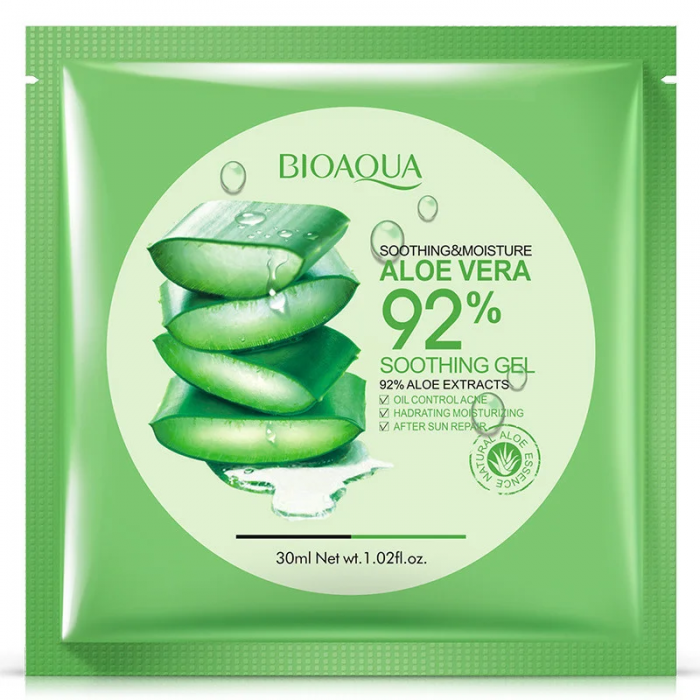 Набор масок в подарочной коробке BioAqua Aloe Vera Soothing Gel 92% - фото 2 - id-p1014083641