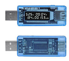 USB Тестер напруги, струму і потужності Keweisi KWS-V20 3 в 1