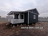Каркасний Будинок для Дачі 7*9 с  двома терасами, фото 2