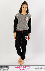 Комплект дитячого домашнього одягу для дівчинки (футболка довгий рукав.+ штани), VS