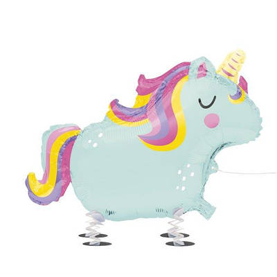 U 31" Walking Pet Unique Unicorn Foil Balloon. Куля-ходячка єдиноріг — В УП