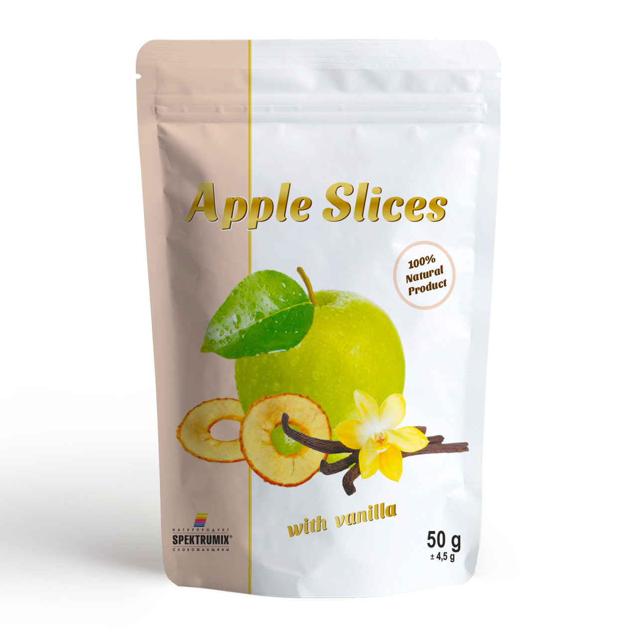 Чіпси яблучні сушені з ваніліном Apple Slices, 50 г