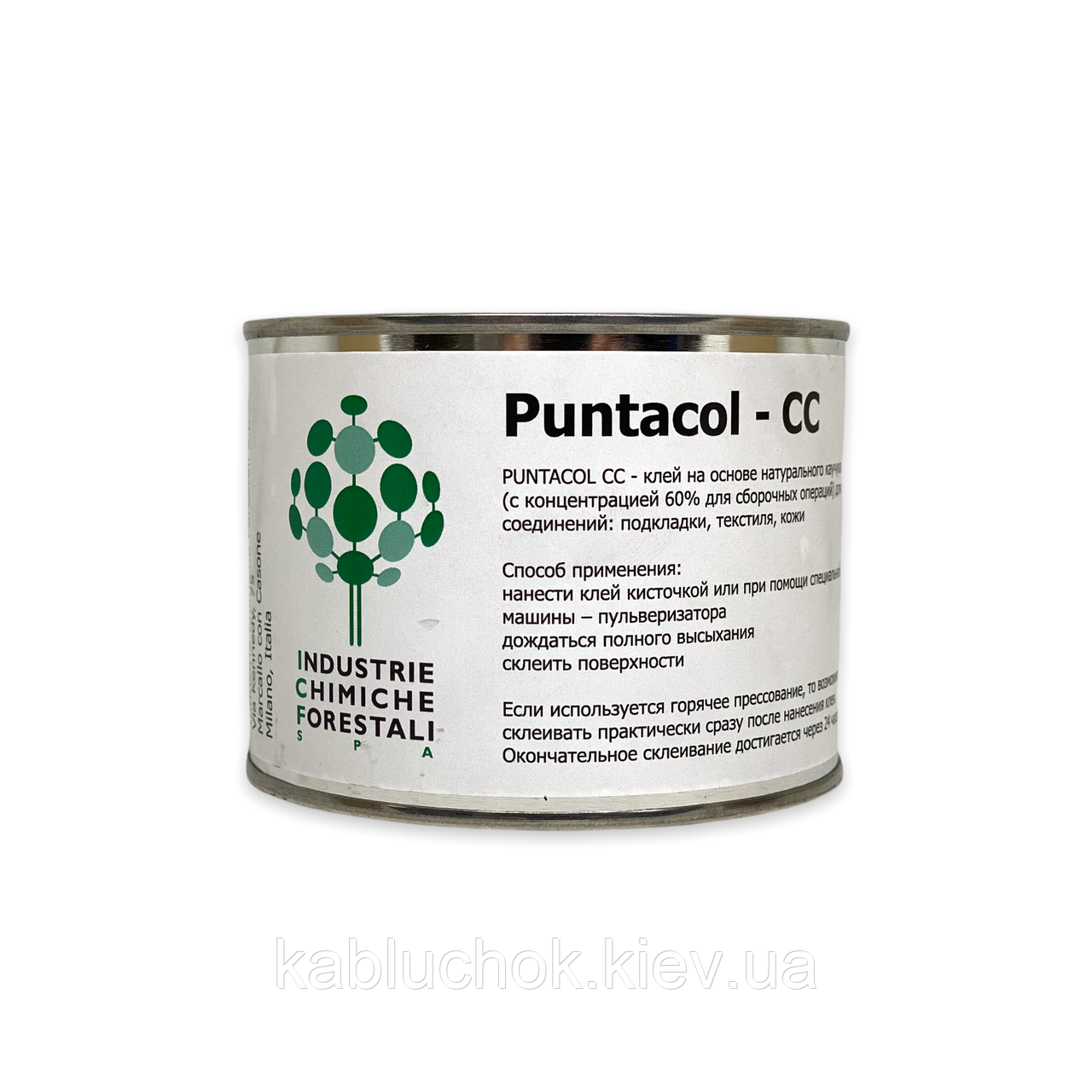 Клей на водно-латексній основі Puntacol — CC для з'єднання деталей шкіри, текстилю, підкладки