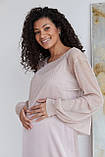 Вечірня елегантна пудрова блуза для вагітних і годуючих мам нарядна, 5385759-П, фото 5