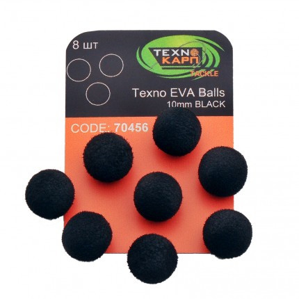 Насадка для зиг рига Texno EVA Balls black Технокарп 10mm - фото 1 - id-p1539306982
