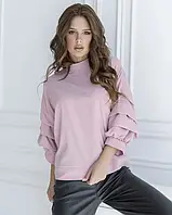 Блуза женская нарядная свободного кроя Блузы, Chic Look, Софт, XXL, 52, 59% полиэстер, 21% эластан, 20%