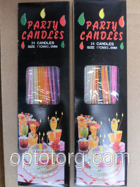 Свечи для торта спичка цветная 17 см - фото 1 - id-p242694167