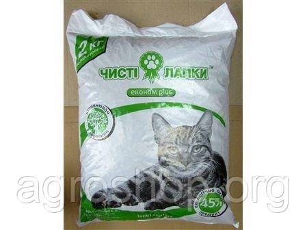 Деревний наповнювач для кошачого туалету Чисті лапки 10 кг