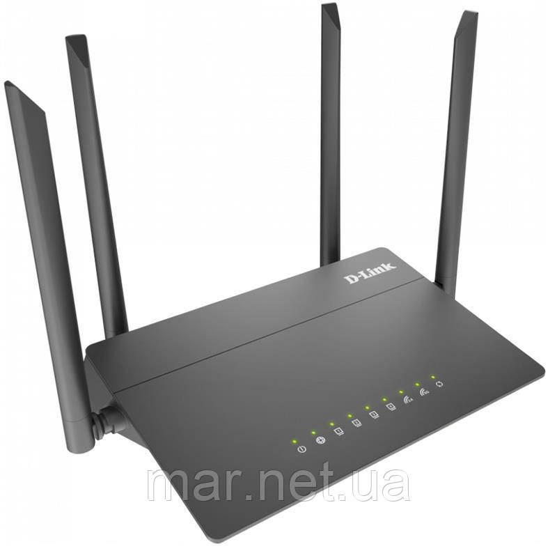 Маршрутизатор D-Link DIR-822 AC1200, 4xFE LAN, 1xFE WAN, 4x5dBi