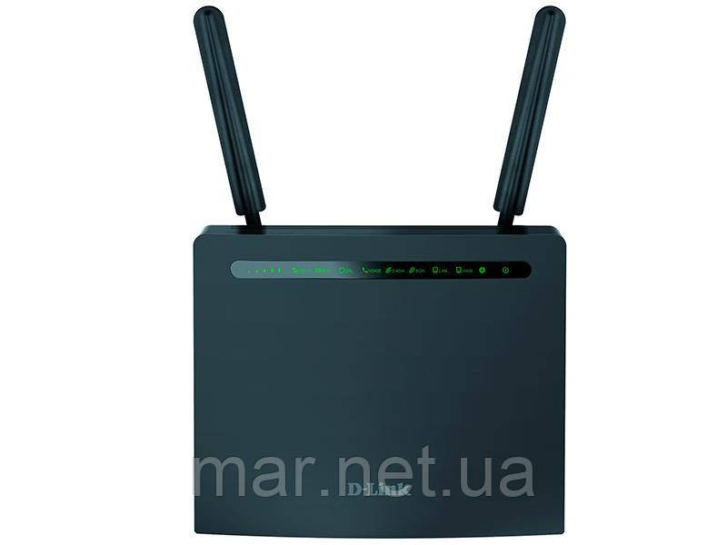 Маршрутизатор D-Link DWR-980 AC1200, 4G/LTE, 1xGE WAN , 4xGE LAN, 1xADSL/VDSL RJ11, 2xFXS RJ11, 1xUSB, Слот