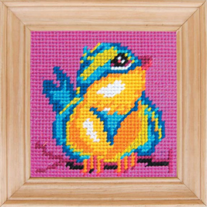 Схема на Канве Под Вышивку Нитками С-01. МАЛЫШКА-СИНИЧКА — в Категории ...