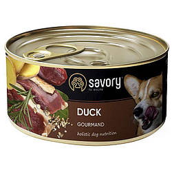 Savory (Сейворі) Dog Gourmand Duck - Консервований корм для вибагливих собак (качка) 200 гр