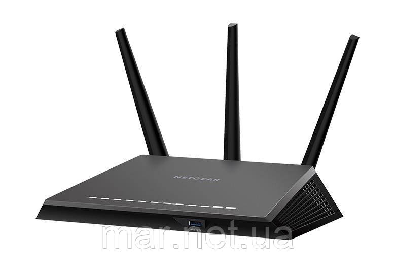Маршрутизатор NETGEAR R7000 Nighthawk AC1900, 4xGE LAN, 1xGE WAN, 1xUSB 3.0, 1xUSB 2.0, 3x зовн. ант.