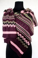 Теплый яркий цветной кашемировый женский шарф