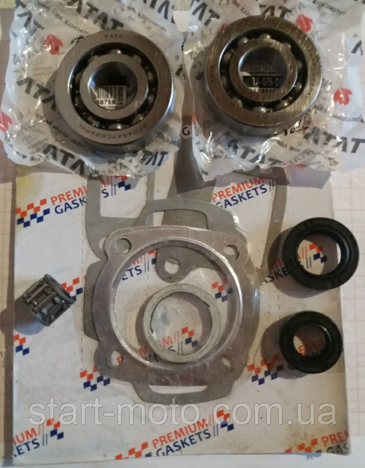 HONDA LEAD-90 HF05E Підшипники колінвала 20х52х12мм + сальники прокладки сепаратор поршня фірма ТАТА - Тайвань, фото 1