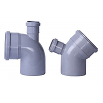 Коліно 110/50/90 (вгору) з гумкою