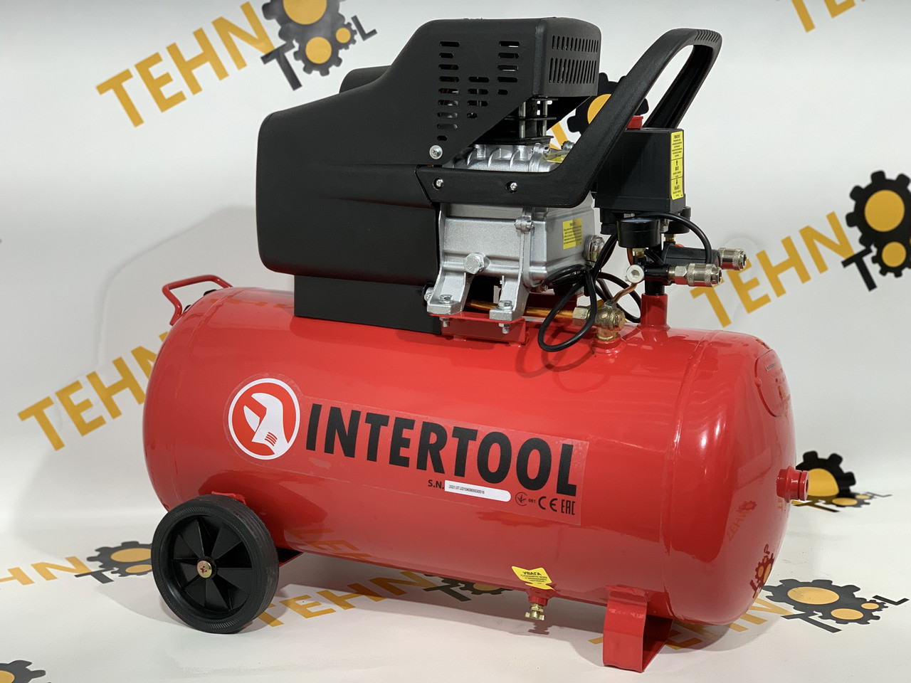 Компресор Intertool PT-0003 (50 л, 206 л/хв)