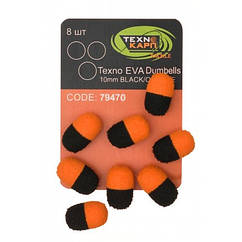 Texno EVA Dumbells Технокарп 13mm*10mm black/orange