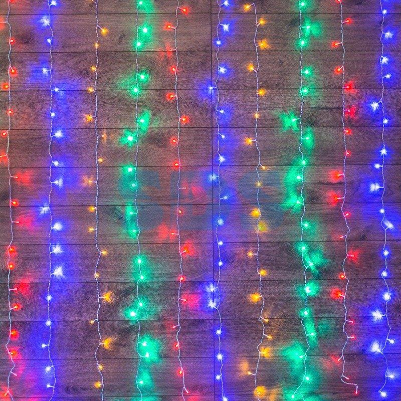 Яскрава гірлянда водоспад на вікно 3х3 м 400 Led Мульті