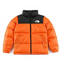 Об'ємний пуховик The North Face Nuptse 700 Orange жіноча курточка зе норт фейс помаранчева