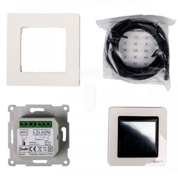 Программируемый сенсорный терморегулятор DEVlreg Touch, белый (140F1064) - фото 1 - id-p1361513783