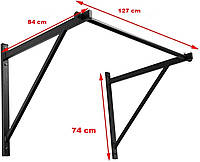 Турник классический настенный 127см Черный