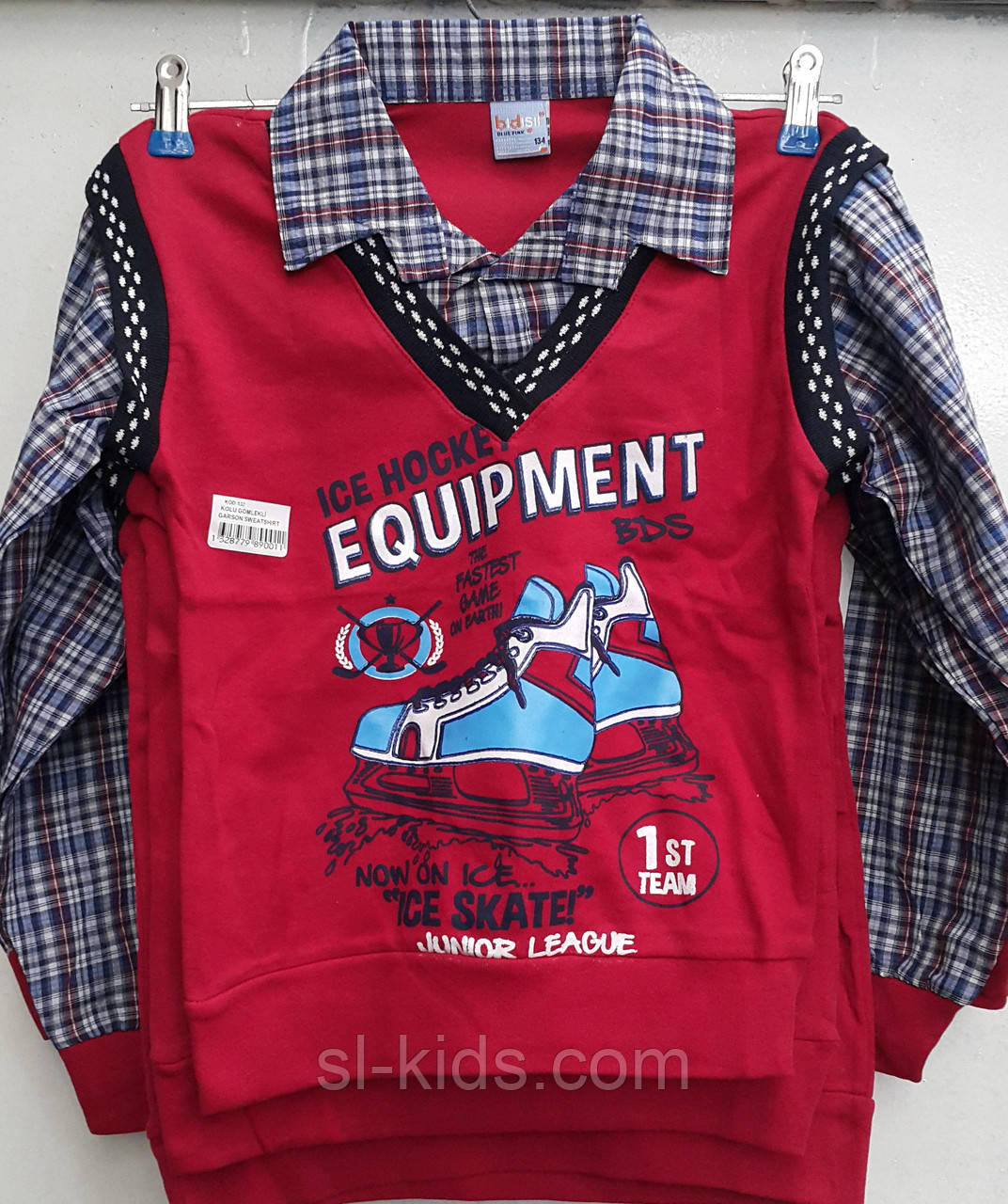 Рубашка-обманка для мальчика 7-9 лет(рисунок) (пр. Турция) - фото 1 - id-p243017942