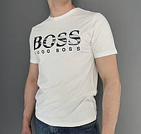 Мужская футболка с принтом белого цвета, 95% хлопок, атр. 0195