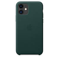 Кожаный чехол для iPhone 11 Apple Leather Case (Forest Green) Темно-зеленый