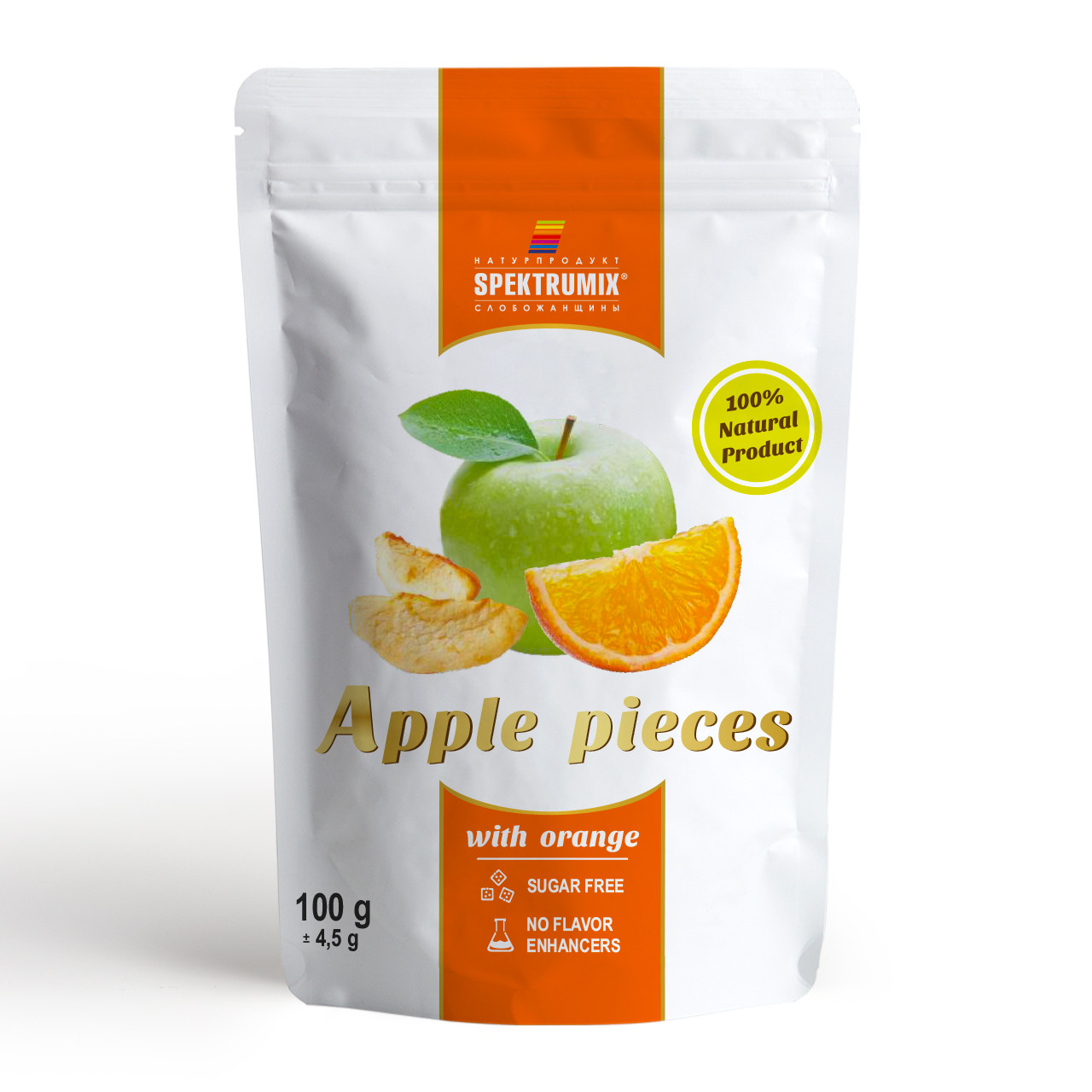 Скибочки яблучні сушені з апельсином Apple Pieces, 100 г