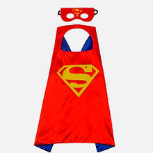 Маскарадний плащ з маскою Супермен (червоний) ( костюм Superman)