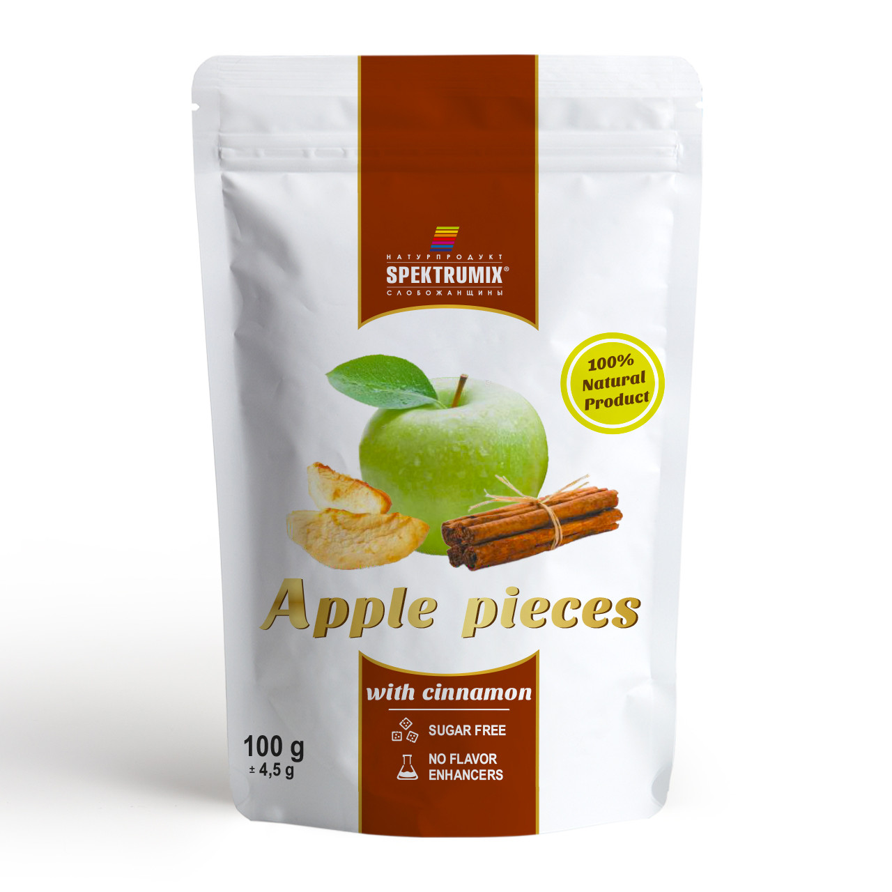 Скибочки яблучні сушені з корицею Apple Pieces, 100 г