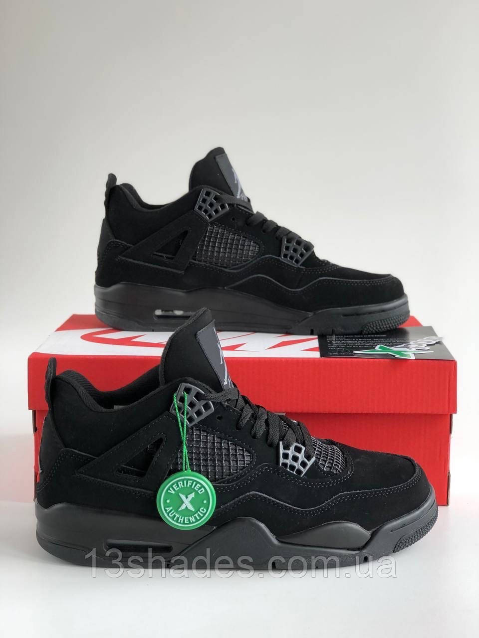 Кроссовки Мужские Найк Джордан Nike Air Jordan 4 Retro Black Cat Киев ...