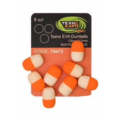 Texno EVA Dumbells 13mm*10mm white/orange