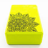 Блок для йоги (йога блок, цегла для йоги) OSPORT EVA Asana (MS 0858-5) Салатовий, фото 2