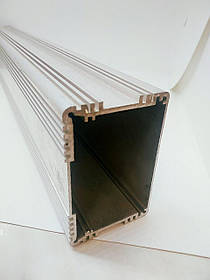 Профіль алюмінієвий анодований (прямокутний короб) 85*55*1000 мм