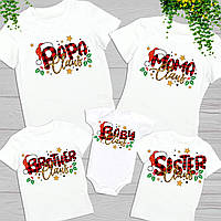 Футболки новорічні Фемілі Лук Family Look для всієї родини "Papa, Mama, Baby, Sister, Brother Claus" Push IT