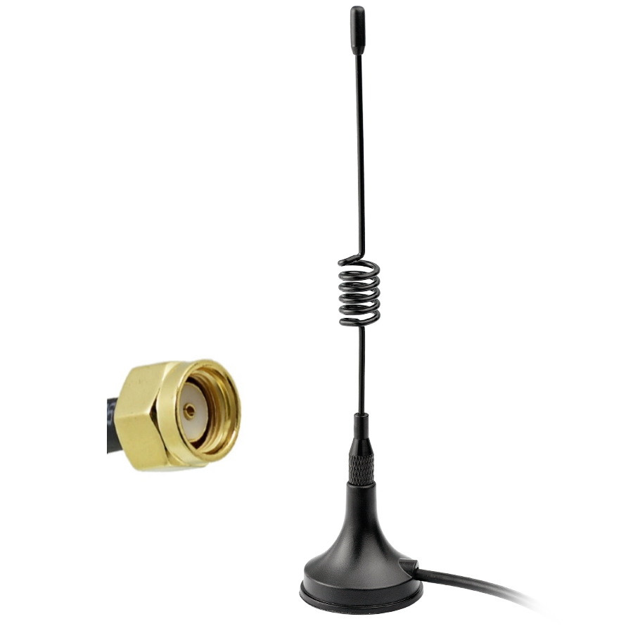 Антена GSM-900/1800MHZ RP-SMA Male L=121mm 5dBi 3m кабель