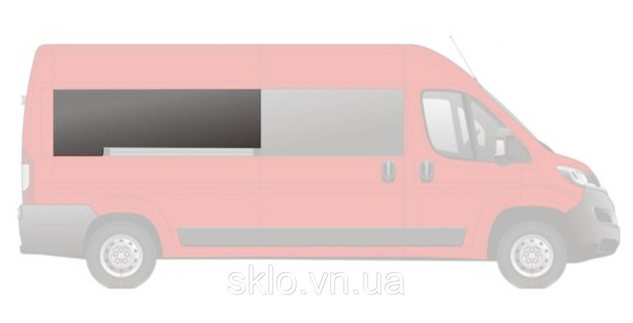 Бокове скло Citroen Jumper (2006-) Заднє салонне Праве на Середню базу (Сітроен Джампер)