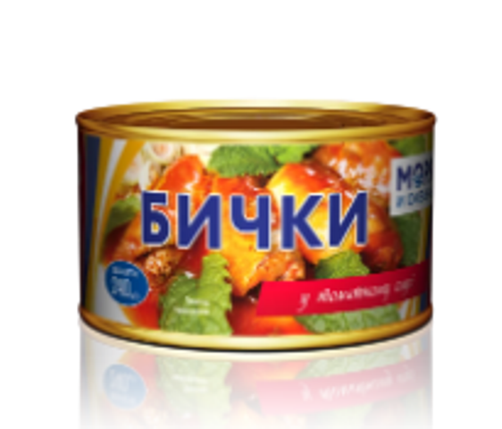 Блискавки в томатному соусі 240 г банка No5 ТМ Моря й Океани