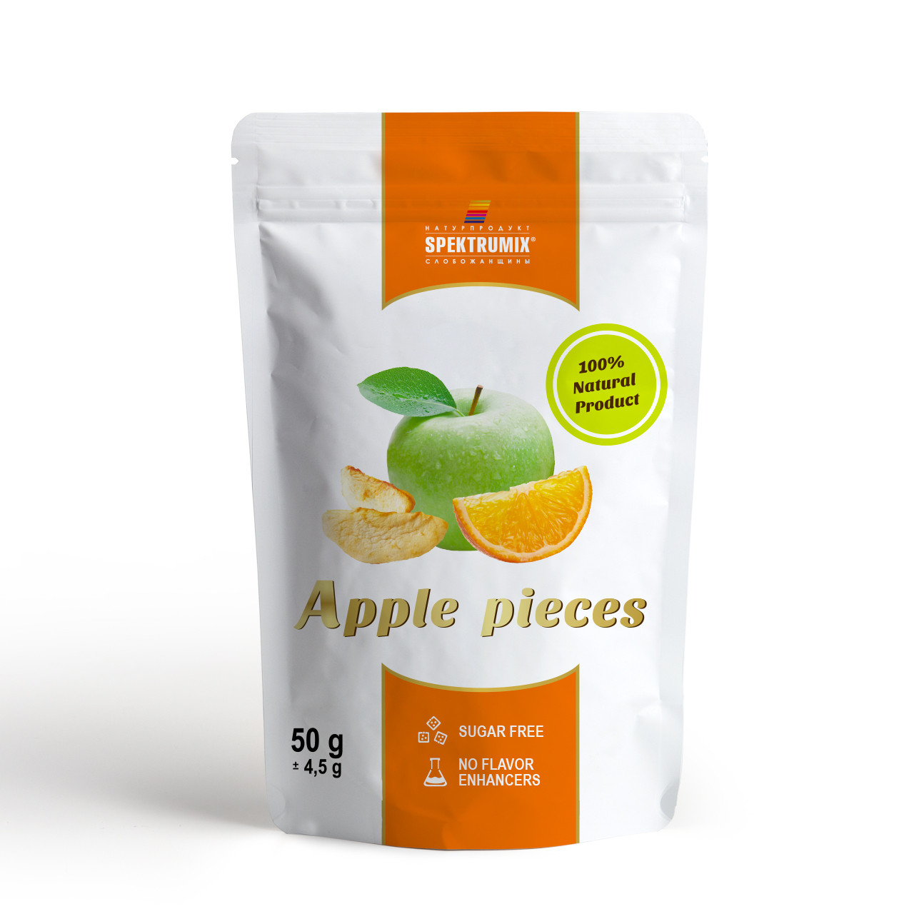 Ломтики яблочные сушеные с апельсином Apple Pieces, 50 г - фото 1 - id-p1413361973