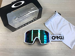 Гірськолижна маска Oakley Line Miner M (XM) Factory Pilot White Лінза Prizm Jade Iridium