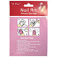 Nail Art. Налвпки-трафарети (вінілові стикеры) для дизайну нігтів. Срібло., фото 4