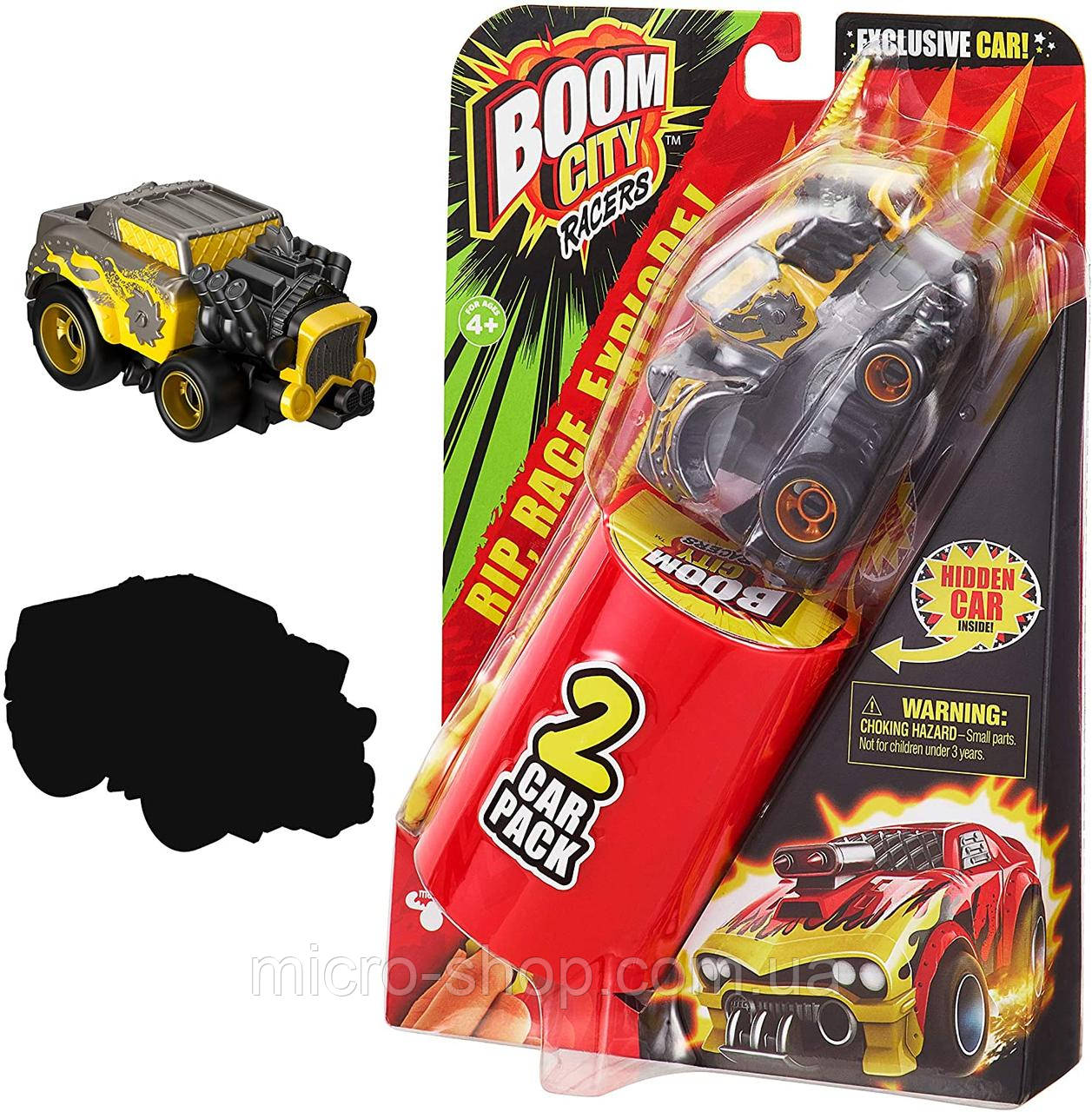 Набір автомоделей із пусковим пристроєм Boom City Racers Car Roast'd! X 2 шт