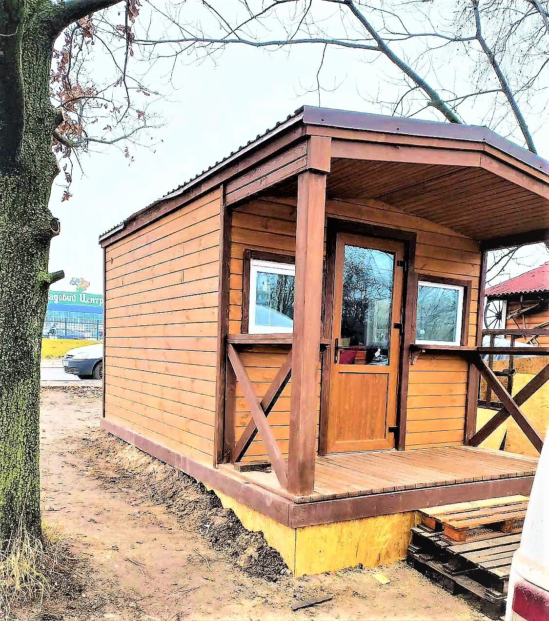 Мобільне дерев'яне кафе 6,0х3,0 м від виробника