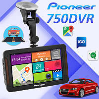 ЛУЧШИЙ! GPS навигатор Pioneer Pi 750 DVR +1/16 GB DVR/AV/FM/BT/WiFi