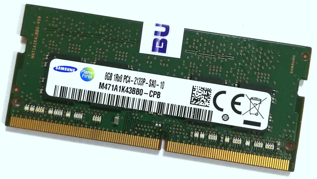 Оперативна пам'ять для ноутбука Samsung SODIMM DDR4 8Gb 2133MHz PC4-1700 1Rx8 CL15 (M471A1K43BB0-CPB) Б/В